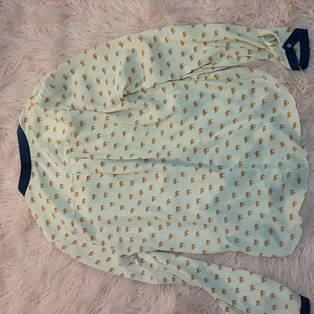 Camel Print Button Up - image 8